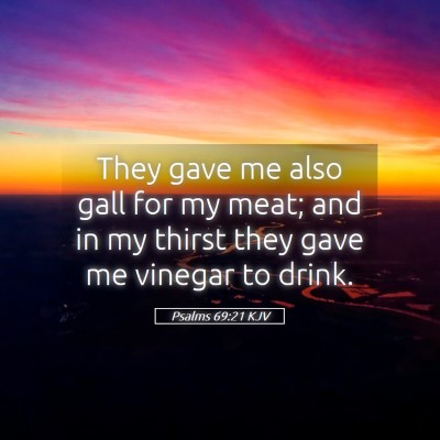 Picture 05 - Psalms 69:21 KJV - They gave me also gall for my meat; and in my - Bible Verse Picture