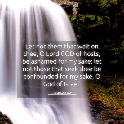 Picture 05 - Psalms 69:6 KJV - Let not them that wait on thee, O Lord GOD of - Bible Verse Picture
