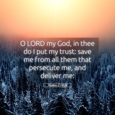 Picture 05 - Psalms 7:1 KJV - O LORD my God, in thee do I put my trust: save me - Bible Verse Picture