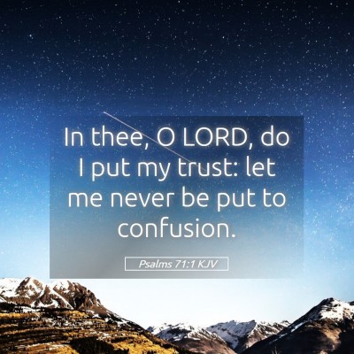 Picture 05 - Psalms 71:1 KJV - In thee, O LORD, do I put my trust: let me never - Bible Verse Picture