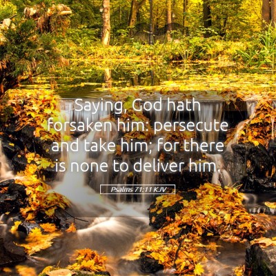 Picture 05 - Psalms 71:11 KJV - Saying, God hath forsaken him: persecute and take - Bible Verse Picture