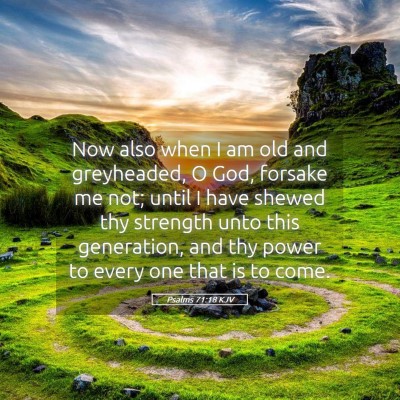 Picture 05 - Psalms 71:18 KJV - Now also when I am old and greyheaded, O God, - Bible Verse Picture