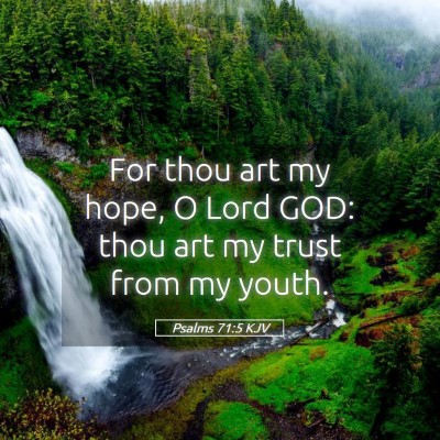 Picture 05 - Psalms 71:5 KJV - For thou art my hope, O Lord GOD: thou art my - Bible Verse Picture