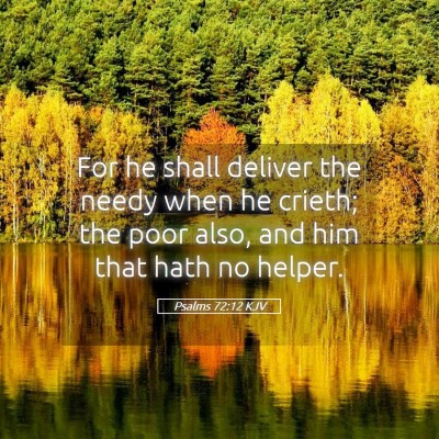 Picture 05 - Psalms 72:12 KJV - For he shall deliver the needy when he crieth; - Bible Verse Picture