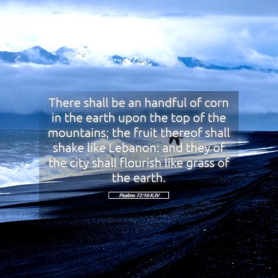 Picture 05 - Psalms 72:16 KJV - There shall be an handful of corn in the earth - Bible Verse Picture