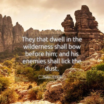 Picture 05 - Psalms 72:9 KJV - They that dwell in the wilderness shall bow - Bible Verse Picture