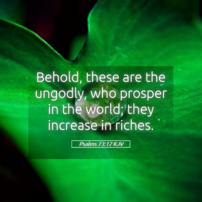 Picture 05 - Psalms 73:12 KJV - Behold, these are the ungodly, who prosper in the - Bible Verse Picture