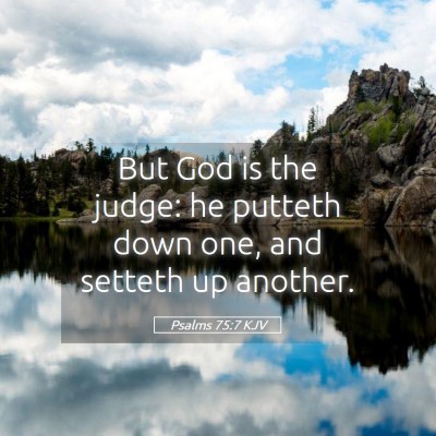 Picture 05 - Psalms 75:7 KJV - But God is the judge: he putteth down one, and - Bible Verse Picture