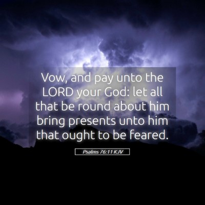 Picture 05 - Psalms 76:11 KJV - Vow, and pay unto the LORD your God: let all that - Bible Verse Picture
