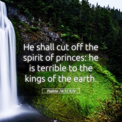 Picture 05 - Psalms 76:12 KJV - He shall cut off the spirit of princes: he is - Bible Verse Picture