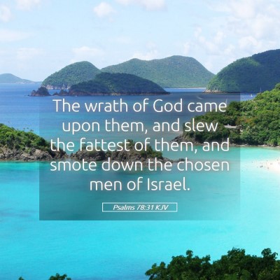 Picture 05 - Psalms 78:31 KJV - The wrath of God came upon them, and slew the - Bible Verse Picture