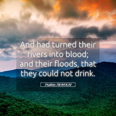 Picture 05 - Psalms 78:44 KJV - And had turned their rivers into blood; and their - Bible Verse Picture