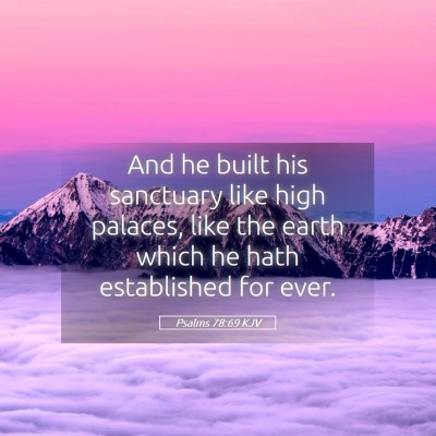 Picture 05 - Psalms 78:69 KJV - And he built his sanctuary like high palaces, - Bible Verse Picture