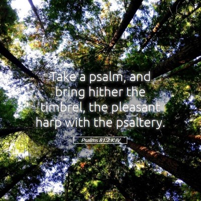 Picture 05 - Psalms 81:2 KJV - Take a psalm, and bring hither the timbrel, the - Bible Verse Picture