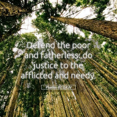 Picture 05 - Psalms 82:3 KJV - Defend the poor and fatherless: do justice to the - Bible Verse Picture