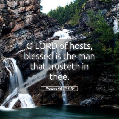 Picture 05 - Psalms 84:12 KJV - O LORD of hosts, blessed is the man that trusteth - Bible Verse Picture