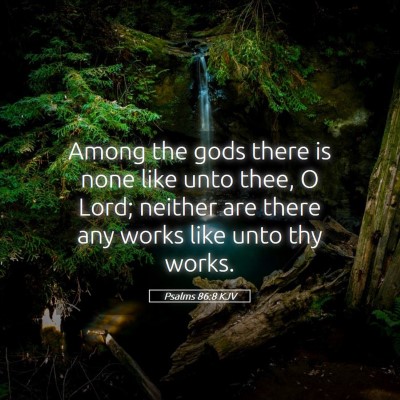 Picture 05 - Psalms 86:8 KJV - Among the gods there is none like unto thee, O - Bible Verse Picture
