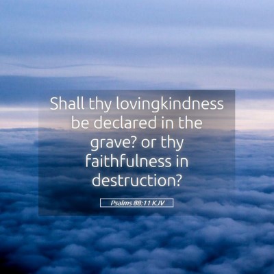 Picture 05 - Psalms 88:11 KJV - Shall thy lovingkindness be declared in the - Bible Verse Picture