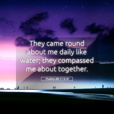 Picture 05 - Psalms 88:17 KJV - They came round about me daily like water; they - Bible Verse Picture