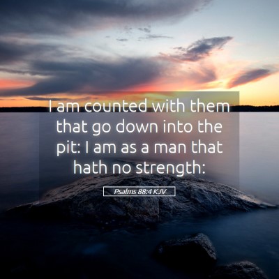 Picture 05 - Psalms 88:4 KJV - I am counted with them that go down into the pit: - Bible Verse Picture
