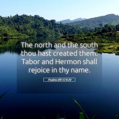 Picture 05 - Psalms 89:12 KJV - The north and the south thou hast created them: - Bible Verse Picture