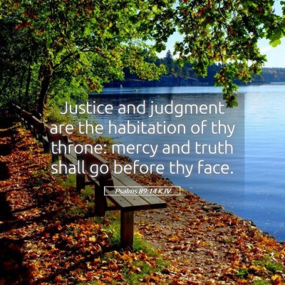 Picture 05 - Psalms 89:14 KJV - Justice and judgment are the habitation of thy - Bible Verse Picture