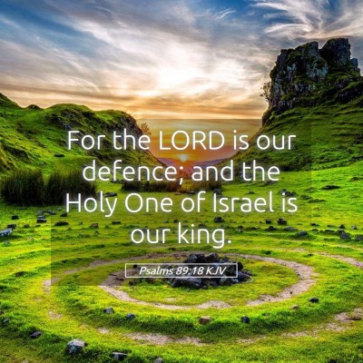 Picture 05 - Psalms 89:18 KJV - For the LORD is our defence; and the Holy One of - Bible Verse Picture