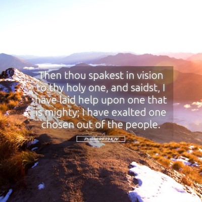 Picture 05 - Psalms 89:19 KJV - Then thou spakest in vision to thy holy one, and - Bible Verse Picture