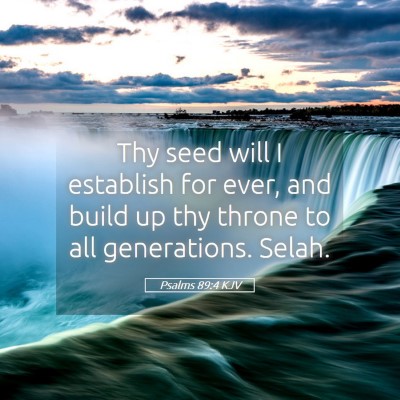 Picture 05 - Psalms 89:4 KJV - Thy seed will I establish for ever, and build up - Bible Verse Picture