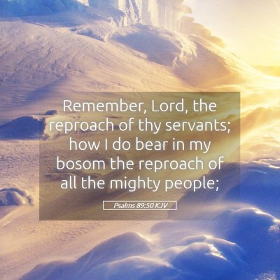 Picture 05 - Psalms 89:50 KJV - Remember, Lord, the reproach of thy servants; how - Bible Verse Picture
