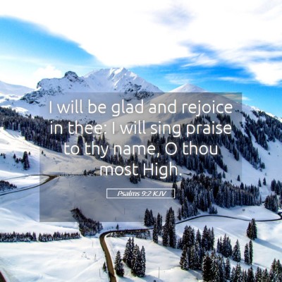 Picture 05 - Psalms 9:2 KJV - I will be glad and rejoice in thee: I will sing - Bible Verse Picture
