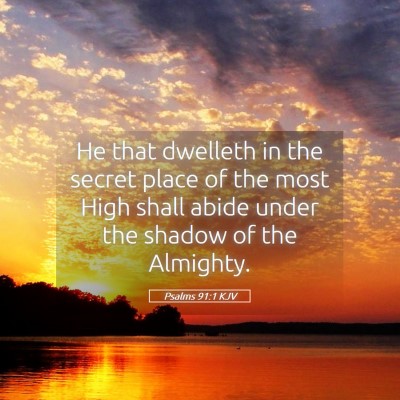 Picture 05 - Psalms 91:1 KJV - He that dwelleth in the secret place of the most - Bible Verse Picture