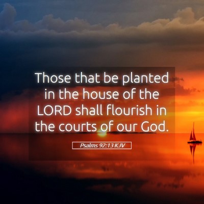 Picture 05 - Psalms 92:13 KJV - Those that be planted in the house of the LORD - Bible Verse Picture