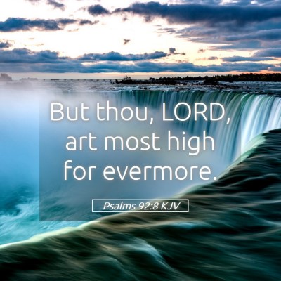 Picture 05 - Psalms 92:8 KJV - But thou, LORD, art most high for - Bible Verse Picture