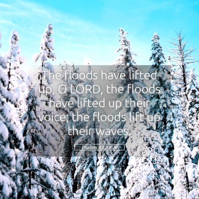 Picture 05 - Psalms 93:3 KJV - The floods have lifted up, O LORD, the floods - Bible Verse Picture