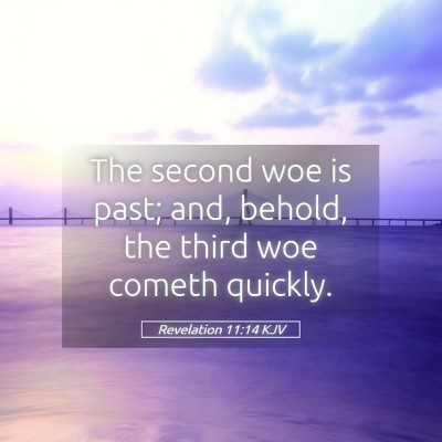 Picture 05 - Revelation 11:14 KJV - The second woe is past; and, behold, the third - Bible Verse Picture