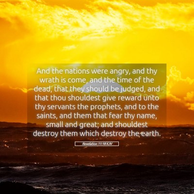 Picture 05 - Revelation 11:18 KJV - And the nations were angry, and thy wrath is - Bible Verse Picture