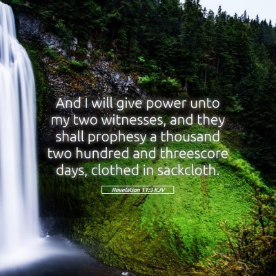 Picture 05 - Revelation 11:3 KJV - And I will give power unto my two witnesses, and - Bible Verse Picture