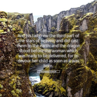 Picture 05 - Revelation 12:4 KJV - And his tail drew the third part of the stars of - Bible Verse Picture
