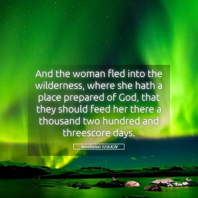 Picture 05 - Revelation 12:6 KJV - And the woman fled into the wilderness, where she - Bible Verse Picture