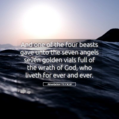 Picture 05 - Revelation 15:7 KJV - And one of the four beasts gave unto the seven - Bible Verse Picture