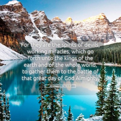 Picture 05 - Revelation 16:14 KJV - For they are the spirits of devils, working - Bible Verse Picture