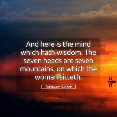 Picture 05 - Revelation 17:9 KJV - And here is the mind which hath wisdom. The seven - Bible Verse Picture