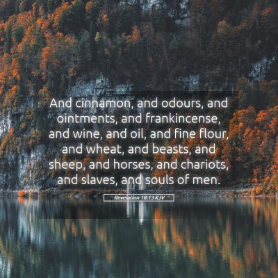 Picture 05 - Revelation 18:13 KJV - And cinnamon, and odours, and ointments, and - Bible Verse Picture