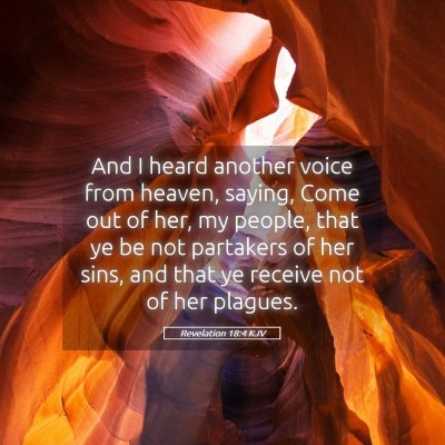 Picture 05 - Revelation 18:4 KJV - And I heard another voice from heaven, saying, - Bible Verse Picture