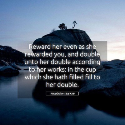 Picture 05 - Revelation 18:6 KJV - Reward her even as she rewarded you, and double - Bible Verse Picture
