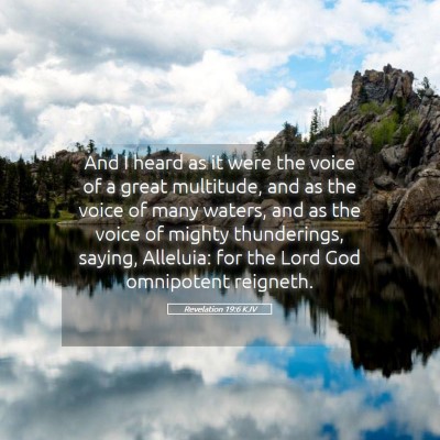 Picture 05 - Revelation 19:6 KJV - And I heard as it were the voice of a great - Bible Verse Picture