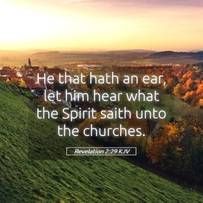 Picture 05 - Revelation 2:29 KJV - He that hath an ear, let him hear what the Spirit - Bible Verse Picture
