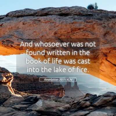 Picture 05 - Revelation 20:15 KJV - And whosoever was not found written in the book - Bible Verse Picture