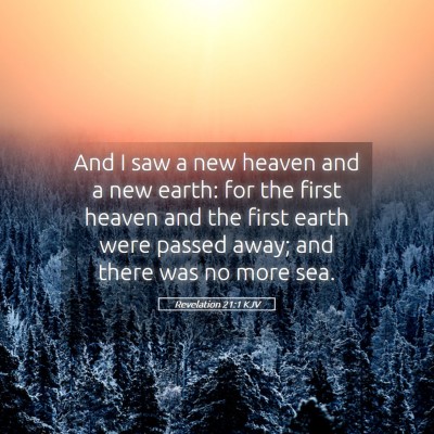 Picture 05 - Revelation 21:1 KJV - And I saw a new heaven and a new earth: for the - Bible Verse Picture